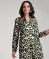 Green Printed Dress With Side Pockets